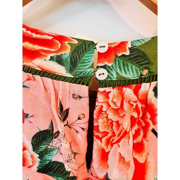 FARM RIO Women's Small Oversized Elinor Tunic Floral Short Dress - Picture 10 of 11